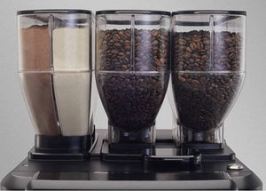 Contenedores de café y leche en La Cimbali S15