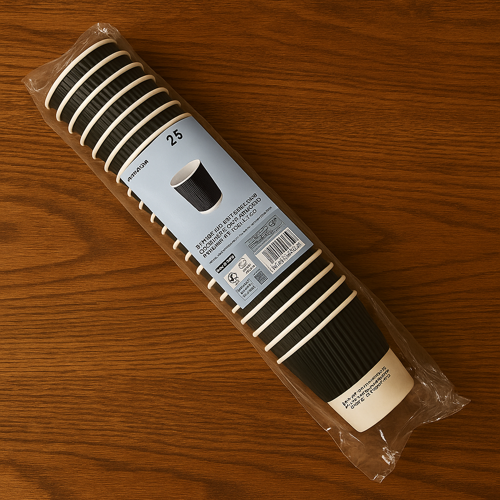 Papstar - Take Away Coffee Cup Bio Corrugated Cardboard 200ml - 25 Units
