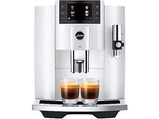 Jura E8 EC – Automatic Espresso Coffee Machine – White – 17 Specialties