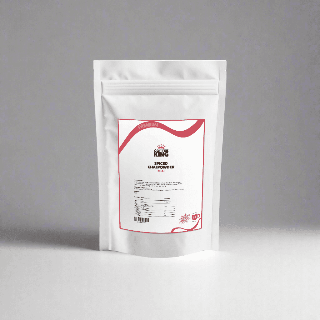 Bolsa de Chai Latte Especiado en polvo 1Kg de Coffee King, ideal para bebidas cálidas.