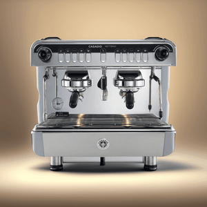 Frontal de la cafetera Casadio Nettuno A2, diseño profesional.