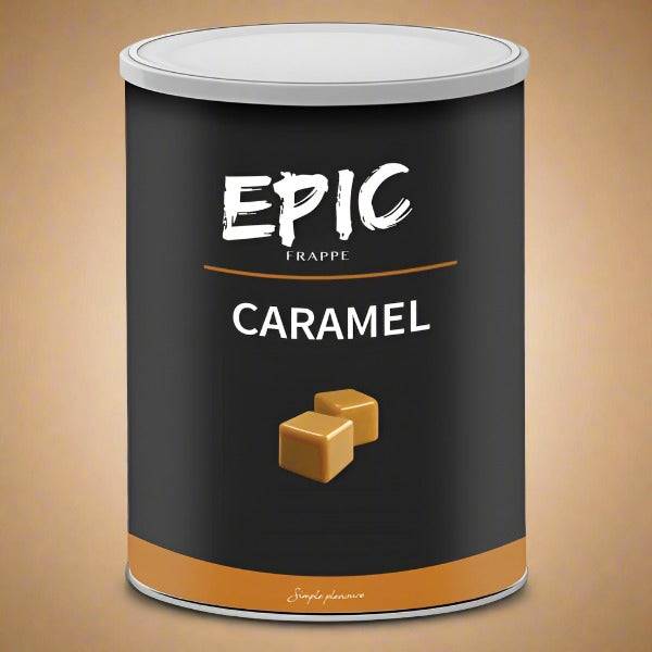 Epic Frappe Caramelo 1.5Kg, mezcla cremosa para frappés y bebidas frías.