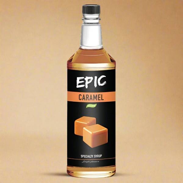 Sirope Epic de caramelo 1L, ideal para bebidas y postres.