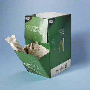 Caja de 1000 removedores de café Papstar de 11cm x 6mm, diseño práctico.