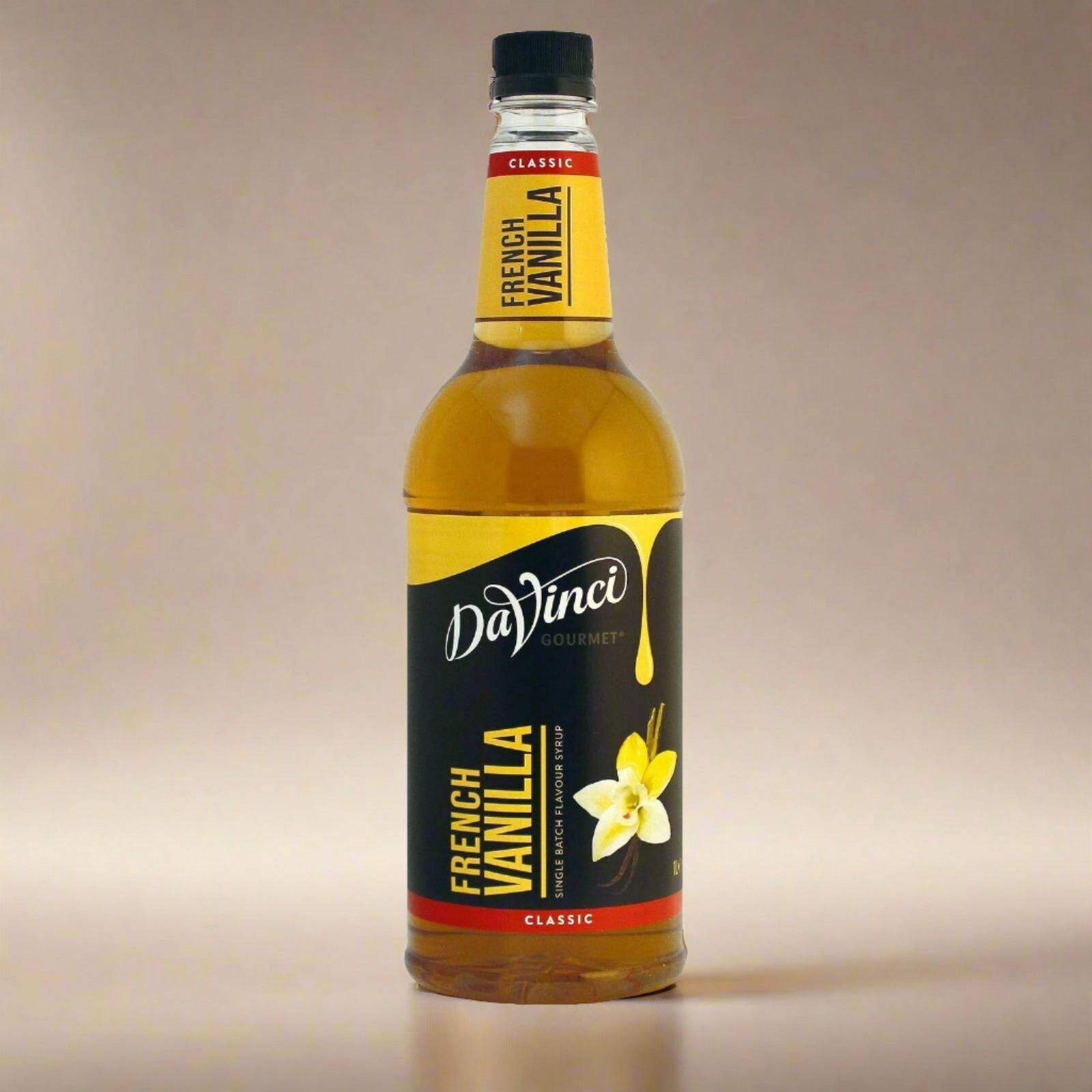 Sirope DaVinci Vainilla Francesa 1L, ideal para bebidas y postres.