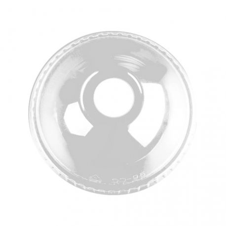 Envanature - Dome Lid with Straw Hole - 100 pcs - Disposable Cup Lids