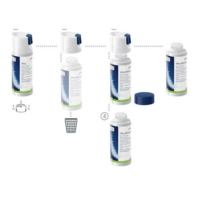 JURA – Mini Cleaning Tablets for Milk System – 180g with Dispenser