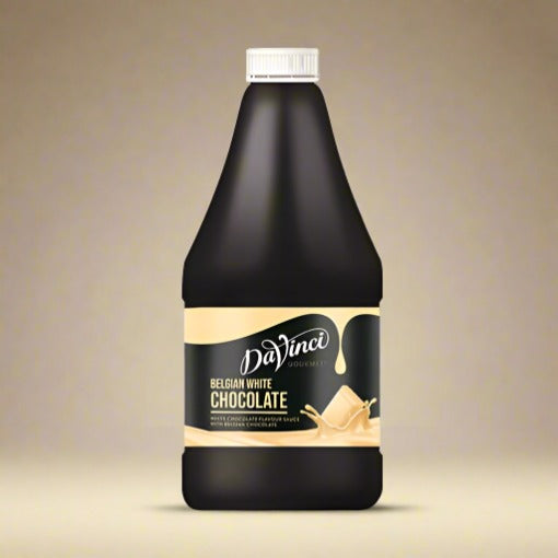 Salsa de Chocolate Belga Blanco DaVinci 2.5L para postres y bebidas.