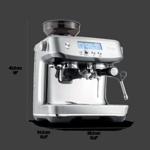 Cafetera Sage The Barista Pro con medidas detalladas