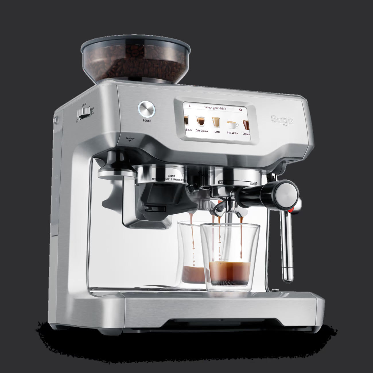 Cafetera Sage The Barista Touch lateral izquierdo