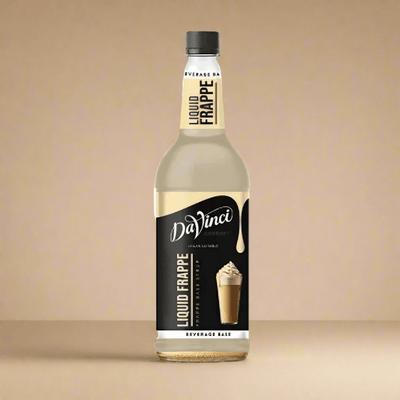 Botella de DaVinci Classic Liquid Frappé de 1L, base cremosa para bebidas.